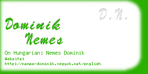 dominik nemes business card